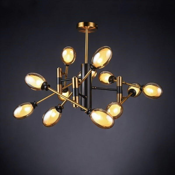 Lustre Industriel Doré