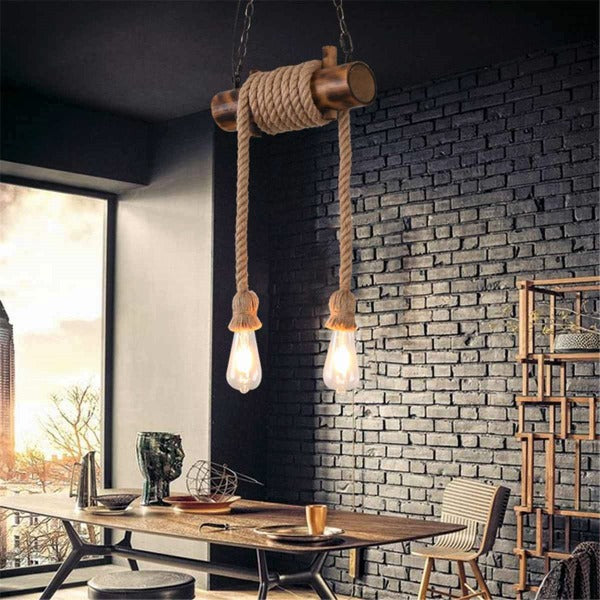 Lustre Industriel Marron