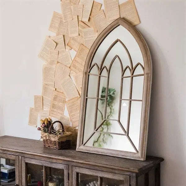 Miroir Industriel En Bois