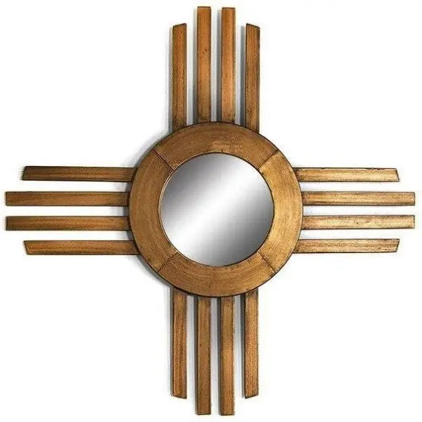 Miroir Industriel Métal Vieilli