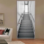 Papier Peint De Porte Industriel Escaliers (Stickers)