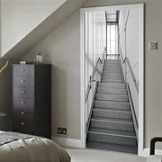 Papier Peint De Porte Industriel Escaliers (Stickers)