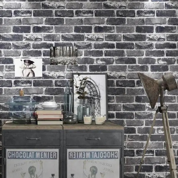 Papier Peint Style Industriel Rustique (Rouleau)