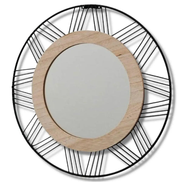 Miroir Industriel Bois Déco Indus (vue 1)