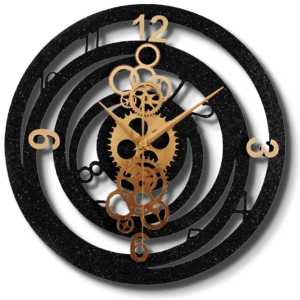 Horloge Industrielle Spirale Déco Indus (vue 1)