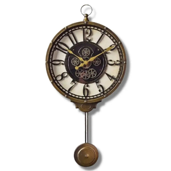 Horloge Industrielle A Balancier Déco Indus (vue 1)