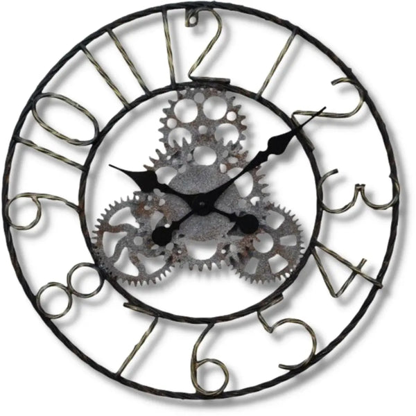 Horloge Industrielle Forgeron Déco Indus (vue 1)