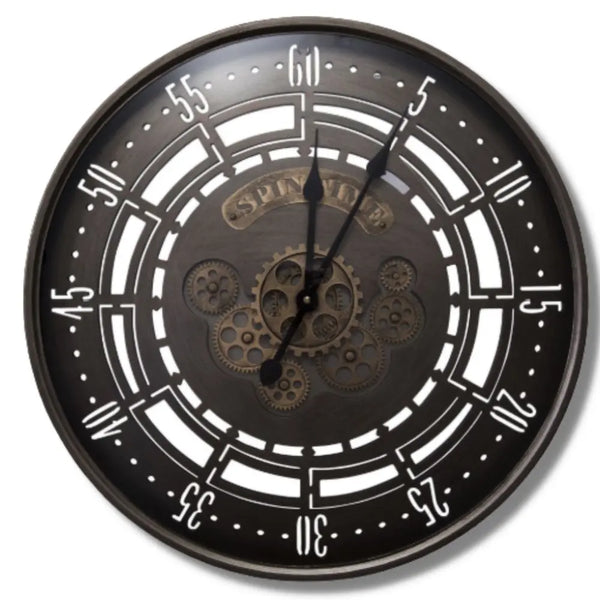 Horloge Industrielle Dentée Déco Indus (vue 1)
