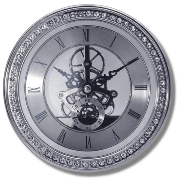 Horloge Industrielle Silver
