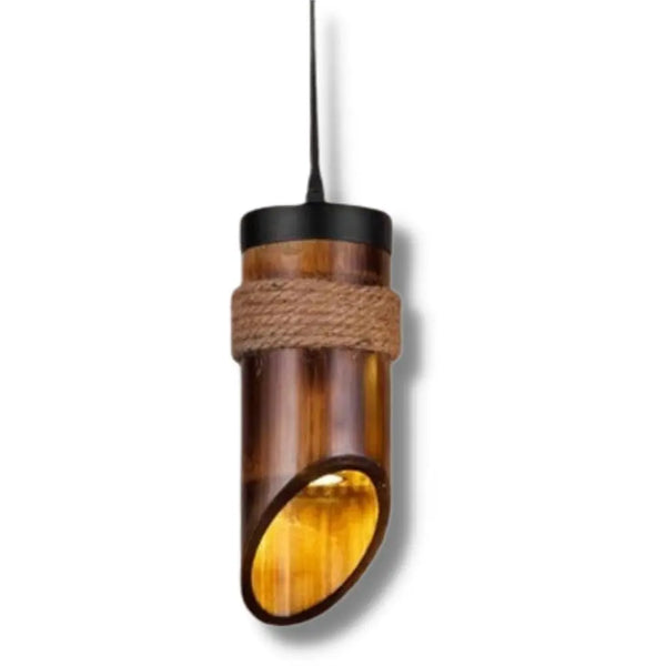 Suspension Industrielle Bambou Déco Indus (vue 1)