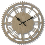 Horloge Industrielle Bois