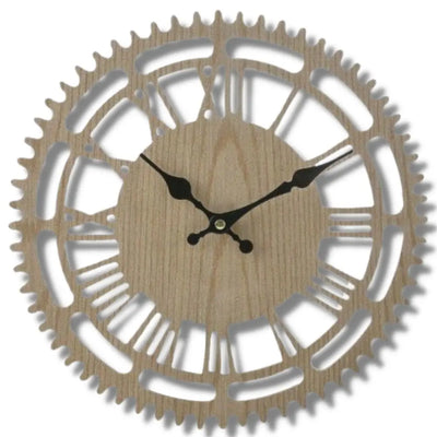 Horloge Industrielle Bois