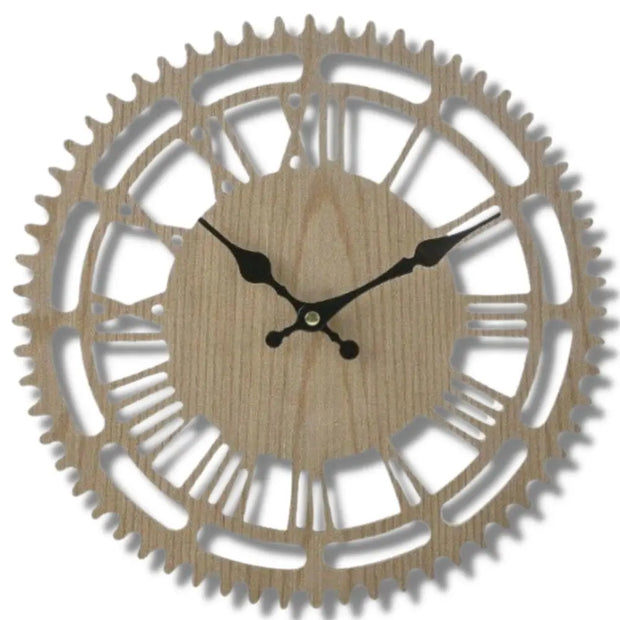 Horloge Industrielle Bois