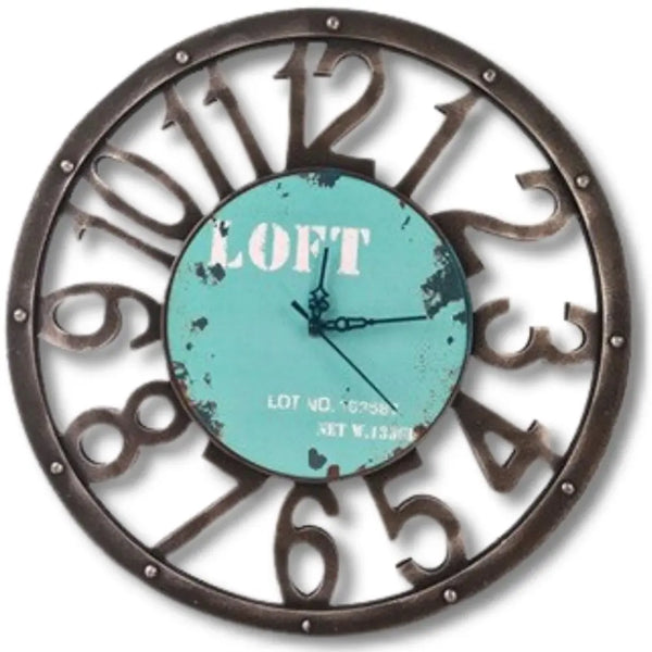 Horloge Industrielle Couleur Déco Indus (vue 1)