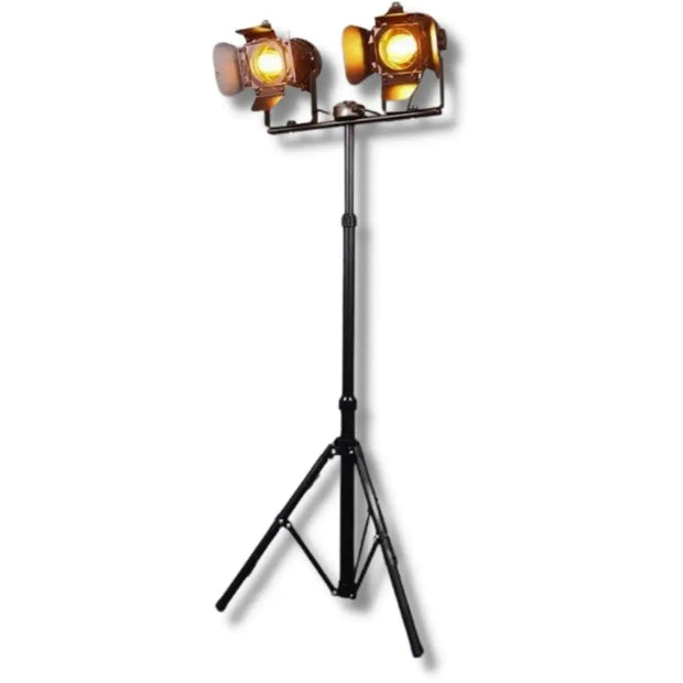 Lampe Industrielle Sur Pied Double Projecteur