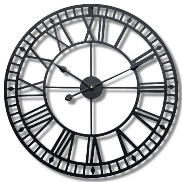 Horloge Industrielle Chiffres Romains Déco Indus (vue 1)