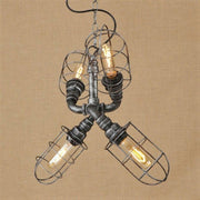 Suspension Industrielle 4 Lampes