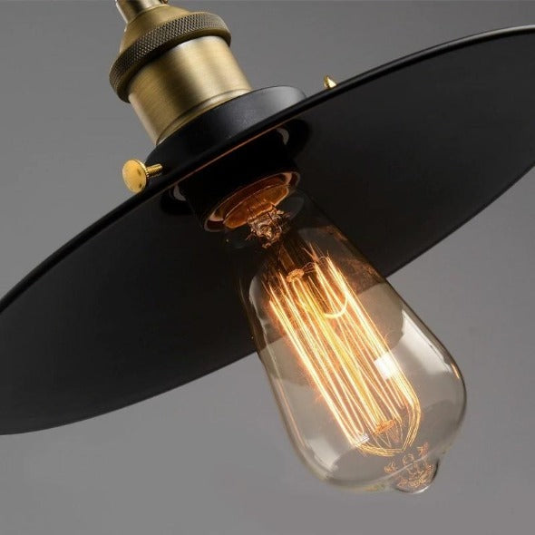 Suspension Industrielle Barre 3 Lampes Déco Indus (vue 3)