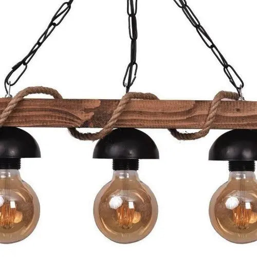 Suspension Industrielle En Bois Déco Indus (vue 1)