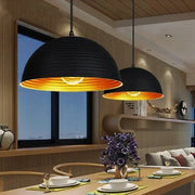 Suspension Industrielle Noire Mat