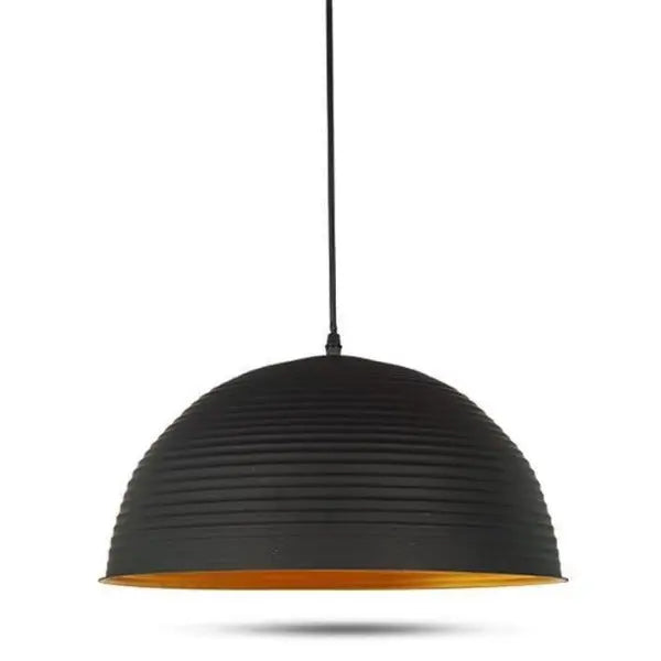 Suspension Industrielle Noire Mat