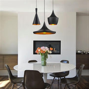 Suspension Industrielle Noire 3 Lampes