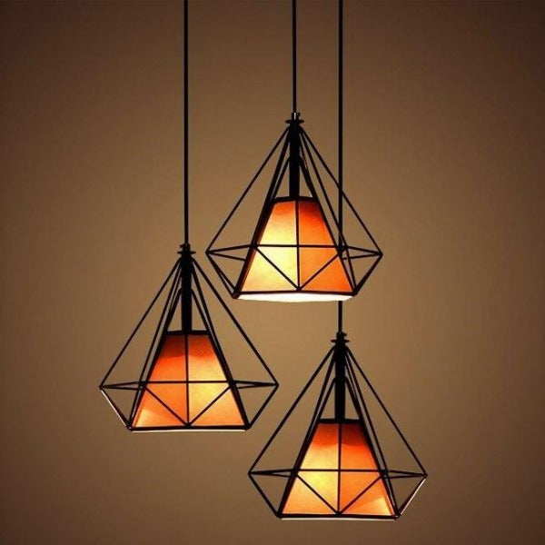 Suspension Industrielle Noire Chambre