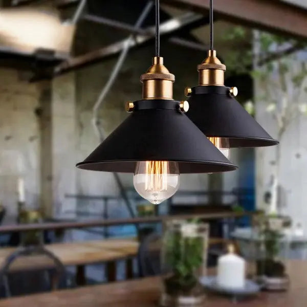 Suspension Industrielle Noire De Cuisine
