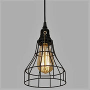 Suspension Industrielle Noire Vintage