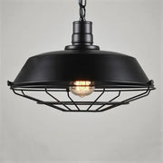 Suspension Industrielle Vintage Noire