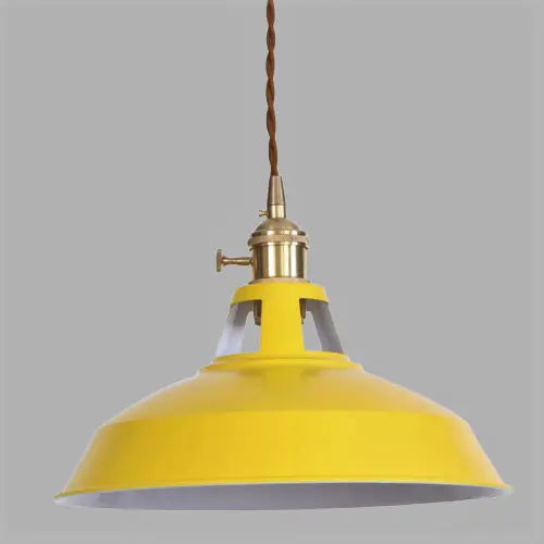 Suspension Industrielle Jaune Déco Indus (vue 3)