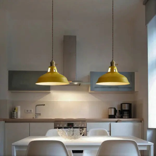 Suspension Industrielle Jaune
