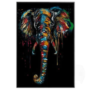 Tableau Industriel Éléphant Coloré