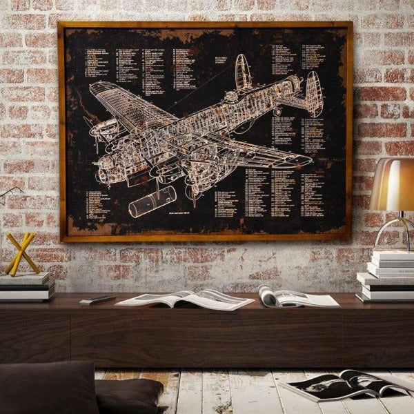 Tableau Industriel Bois Rustique
