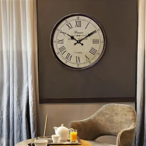 Vieille Horloge Industrielle Déco Indus (vue 1)