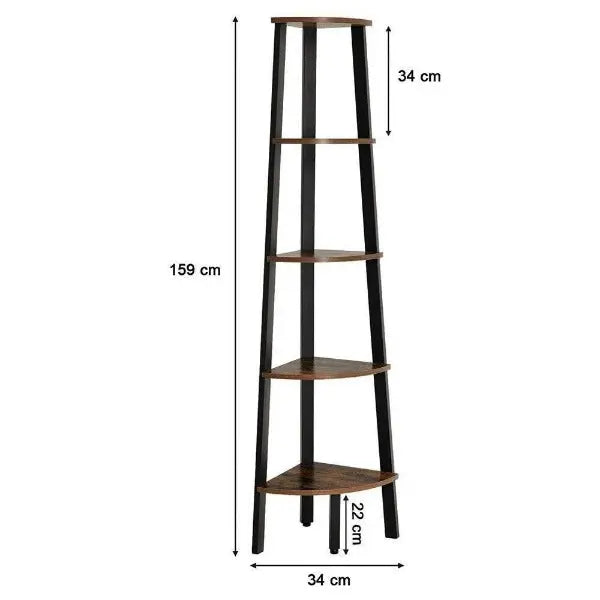 Étagère Industrielle d'Angle En Bois