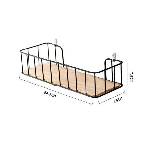 Étagère murale industrielle pour chambre panier