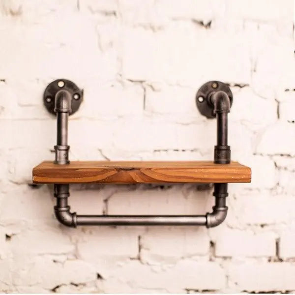 Étagère Murale Industrielle Bois Et Fer